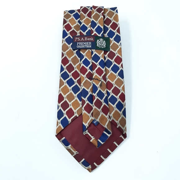 JOS.A.BANK Geometric Design Silk Tie - Picture 3 of 9